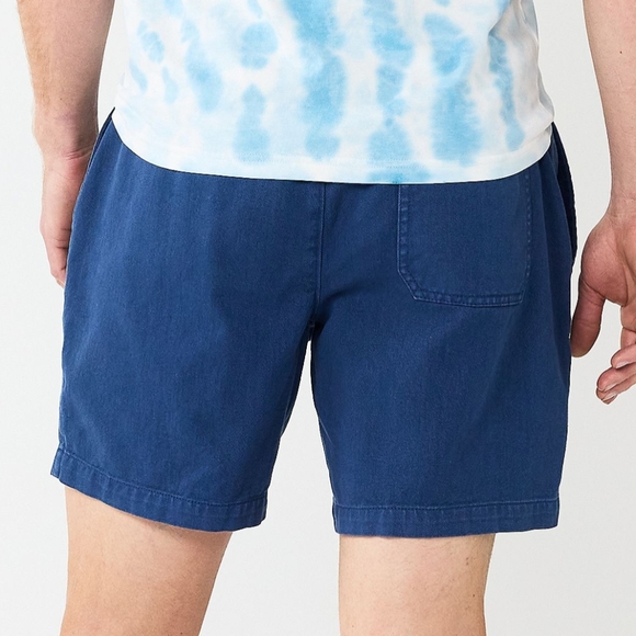 NWT SONOMA 7" PULL ON SHORTS BLUE SAIL EVERYDAY ELASTIC WAIST SHORT - Picture 2 of 6